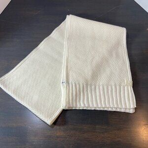 Calvin Klein Cream Knit Scarf – Soft Acrylic Winter Wrap